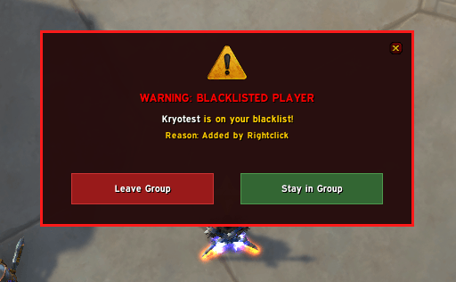 A blacklisted player just joined your group